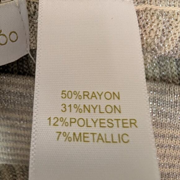 House of Harlow 1960 Flare Pants Metallic Knit Retro Vibes Glam - Size S - Picture 8 of 9